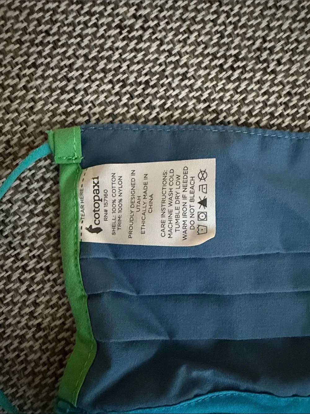 Do Good Cotopaxi Face Masks — multi colored, new w/o tags